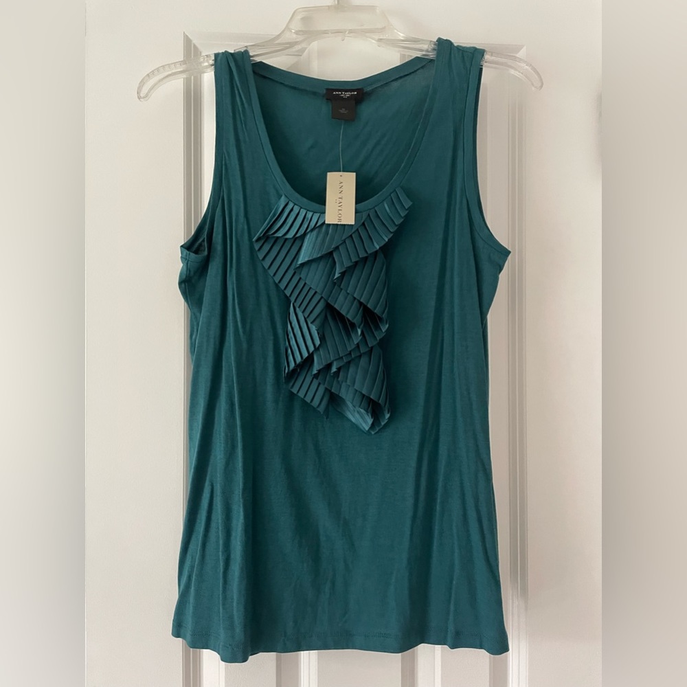 🆕Ann Taylor Factory Womens Medium Sleeveless Turquoise Top🆕